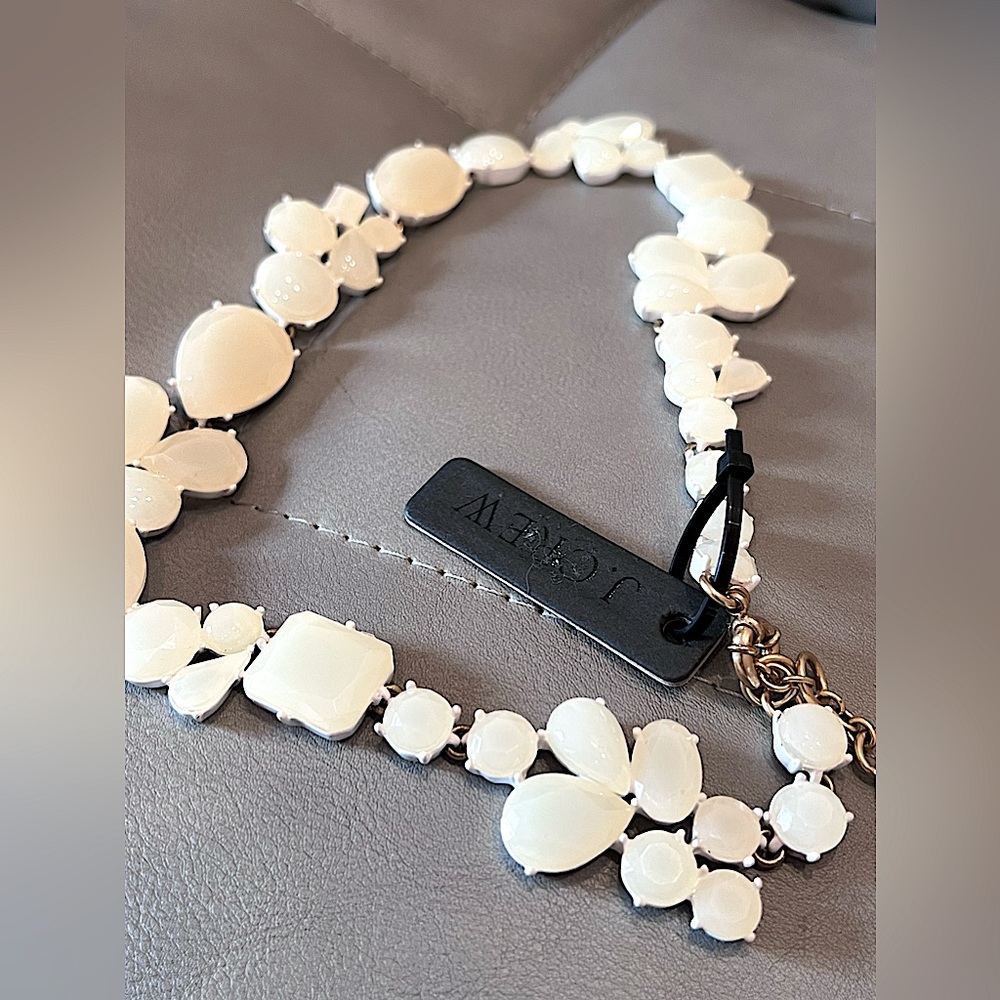 JCREW White Gem Necklace One Size